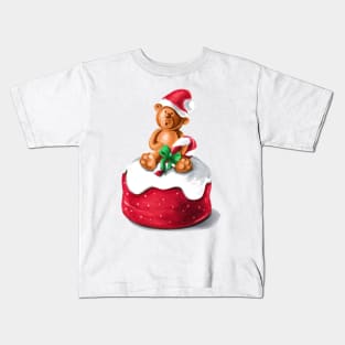 Christmas Bear Cake Kids T-Shirt